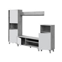 MUEBLE SALÓN MODULAR 4 PIEZAS GRIS Y BLANCO ARTIK 