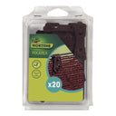 Lot de 20 clips de fixation, marron, nord