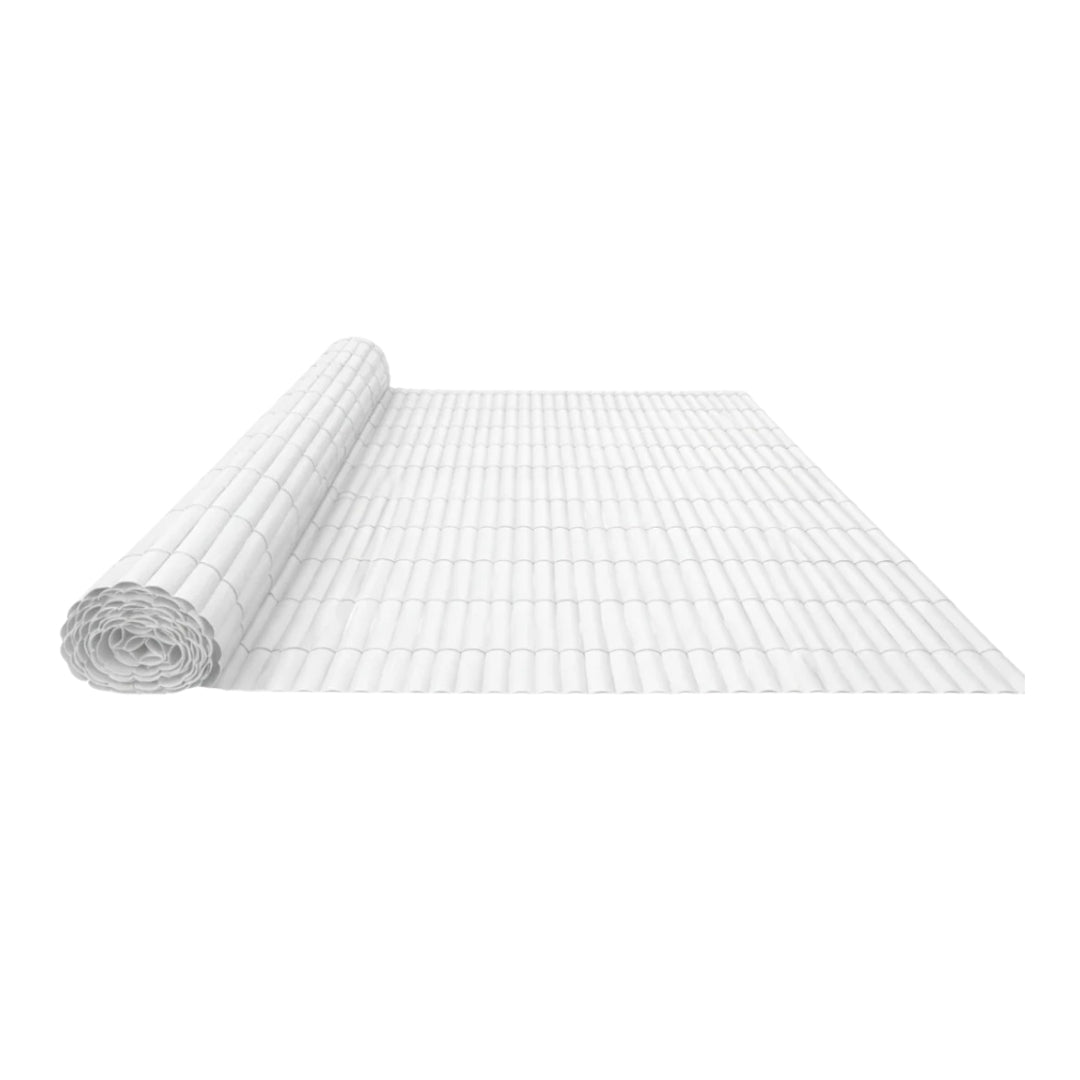 Cañizo pvc simple cara plasticane blanco nortene