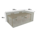 Housse de protection pour table rectangulaire et 4 chaises 225x145x90 cm nortene