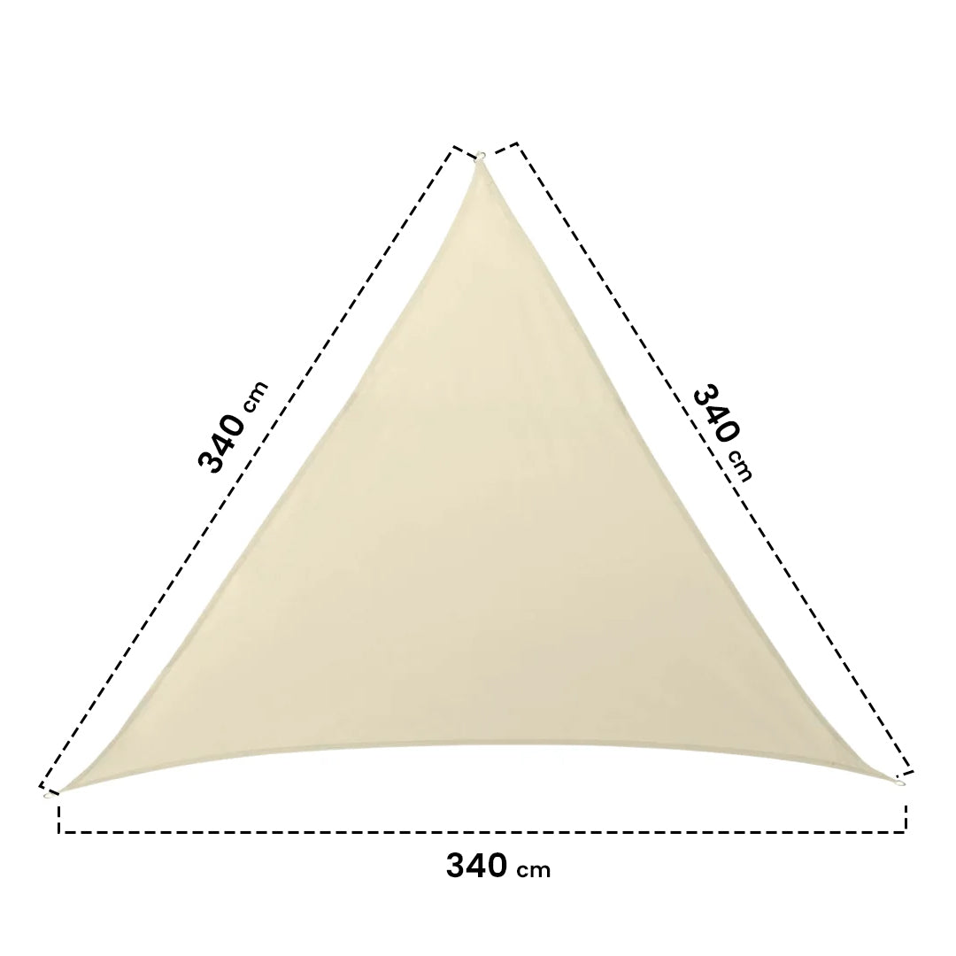 Kit tenda da sole a vela Sunnet elastica triangolare 3,4 x 3,4 x 3,4 m nortene