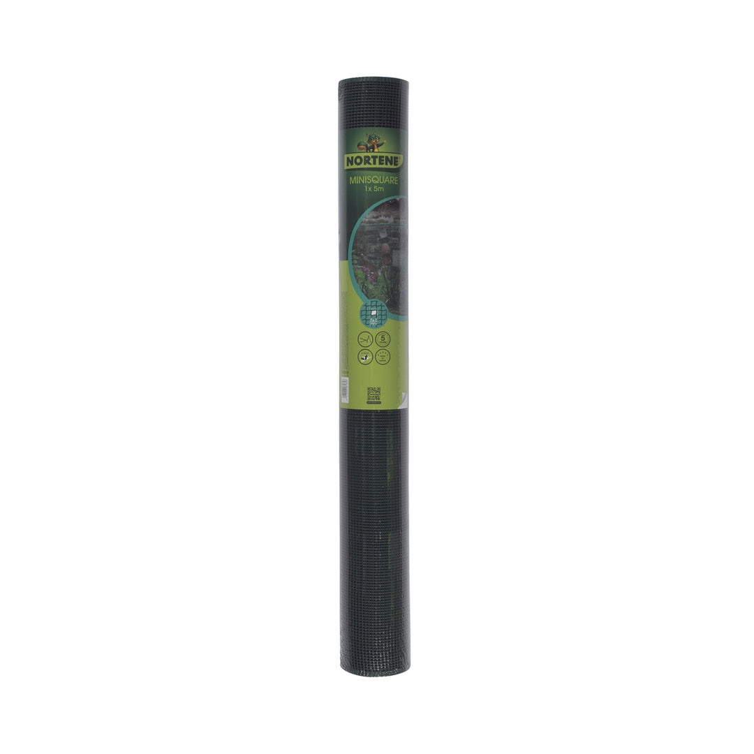 Rete leggera a maglia quadrata 5 mm 1x5 m verde nortene