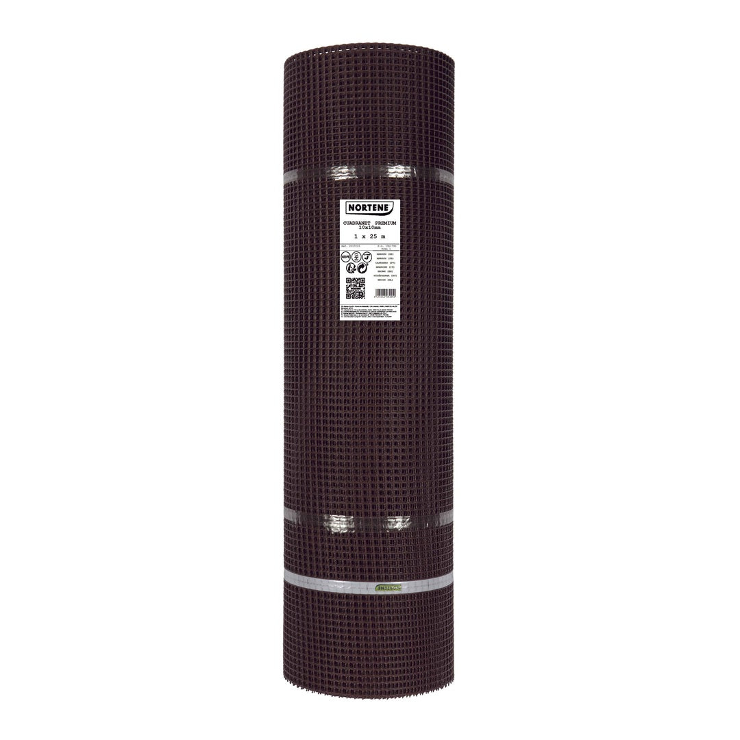 Malla plastica cuadrada premium 10 mm 1x25 m nortene