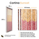 Rideau en bois Sunset, 60 lignes, 90 x 200 cm