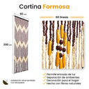 Cortina de porta Formosa, 60 linhas, 90x200 cm, Nortene