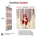 Rideau de porte Tonkin, 60 lignes, 90 x 200 cm, Nortene