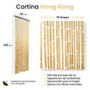 Cortina de porta Hong Kong marfim, 70 linhas, 90x200 cm, Nortene