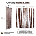 Tenda per porta Hong Kong bordeaux, 70 linee, 90x200 cm, Nortene