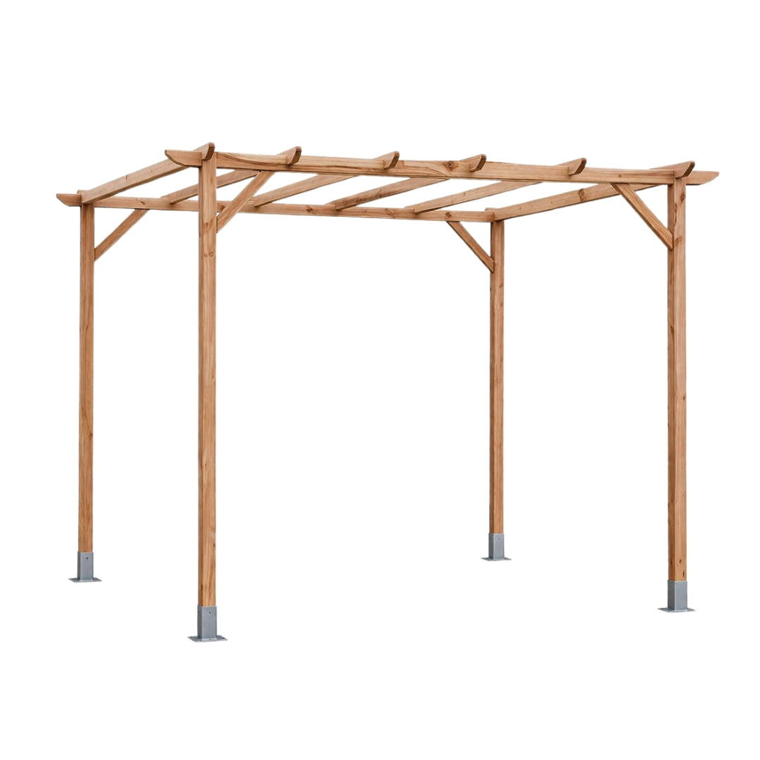 Kit pérgola madera 3x2.5x2.4 m + postes 7x7