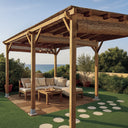 Kit pergola in legno 4x3,6x2,4 m + pali 12x12 (settore settentrionale)