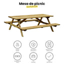 UPPER PICNIC TABLE 180X160X71 CM NORTENE