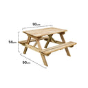 Mesa picnic infantil 90x90x56 cm nortene