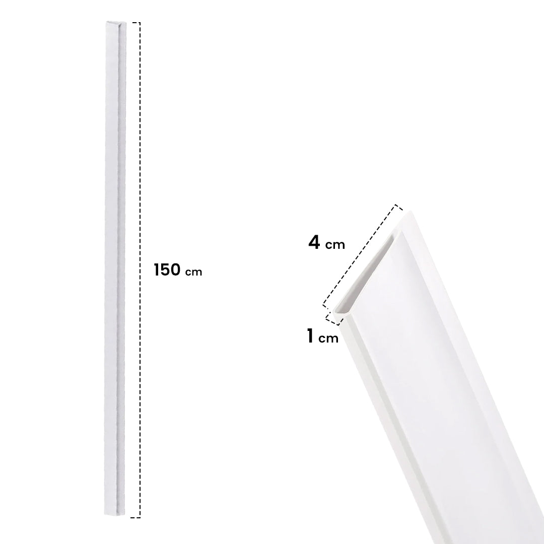 Profilé de finition et barrière en PVC 1,5 m Nortene blanc