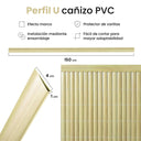 Profilé de finition ou barrière en PVC 1,5 m Canne Nortene