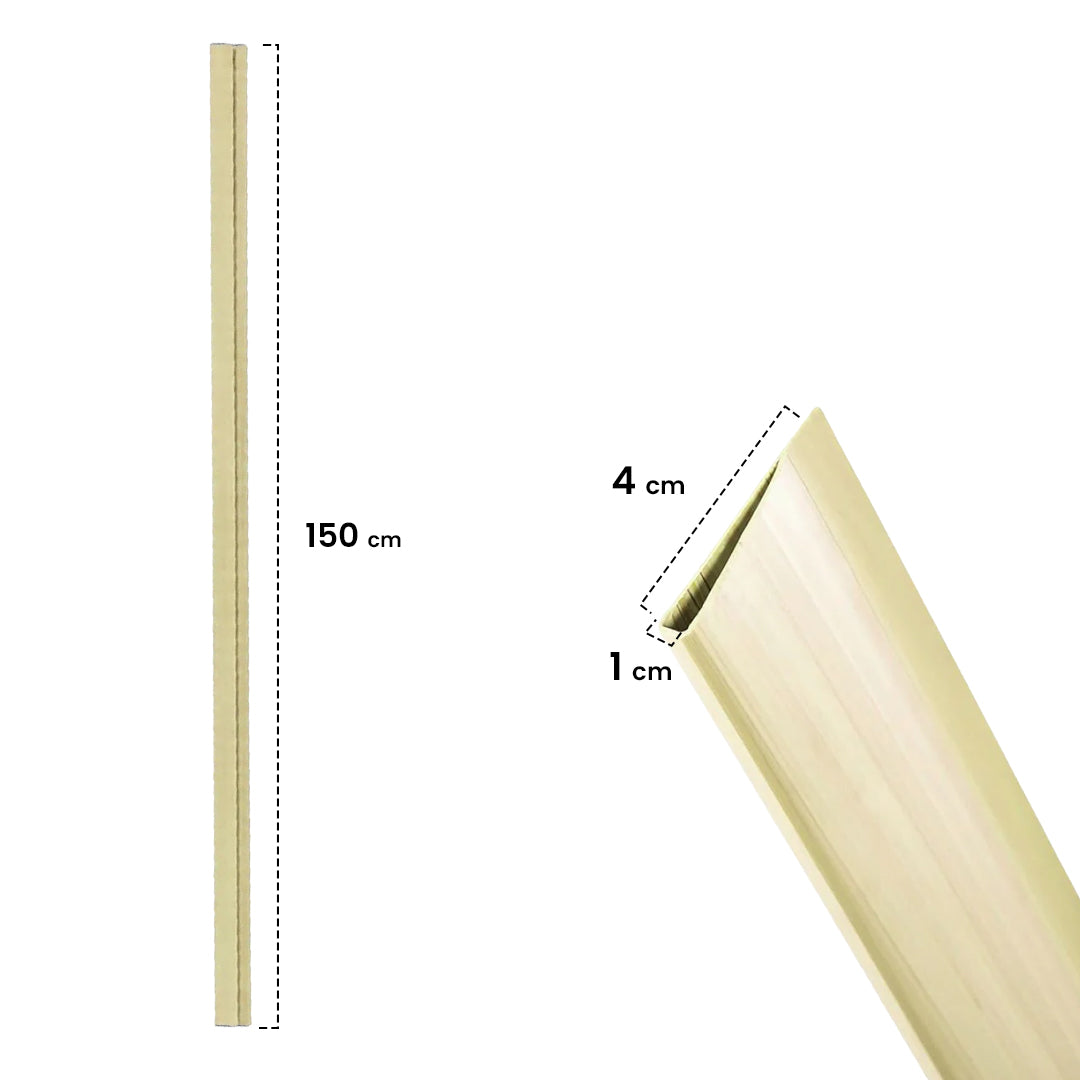 Profilé de finition ou barrière en PVC 1,5 m Canne Nortene