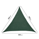 Toldo vela permeable triangular 3x3x3 m verde nortene