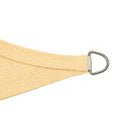 Tenda a vela permeabile, rettangolare, 3,6x3,6 m, beige, esposta a nord