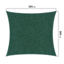 Toldo vela permeable cuadrada 3.6x3.6 m verde nortene