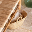 Leñero esparto asas forro sicilia 65x55x30 cm d&l