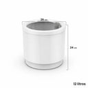 Hidrojardinera redonda blanco ø26 cm