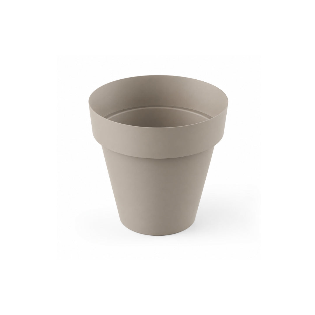 Maceta redonda TES taupé ø22 cm