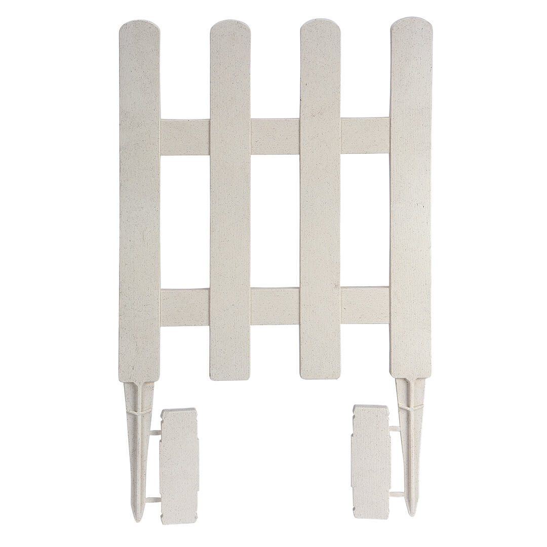 Lot de 5 mini clôtures ClickFence blanches 40 x 40 cm
