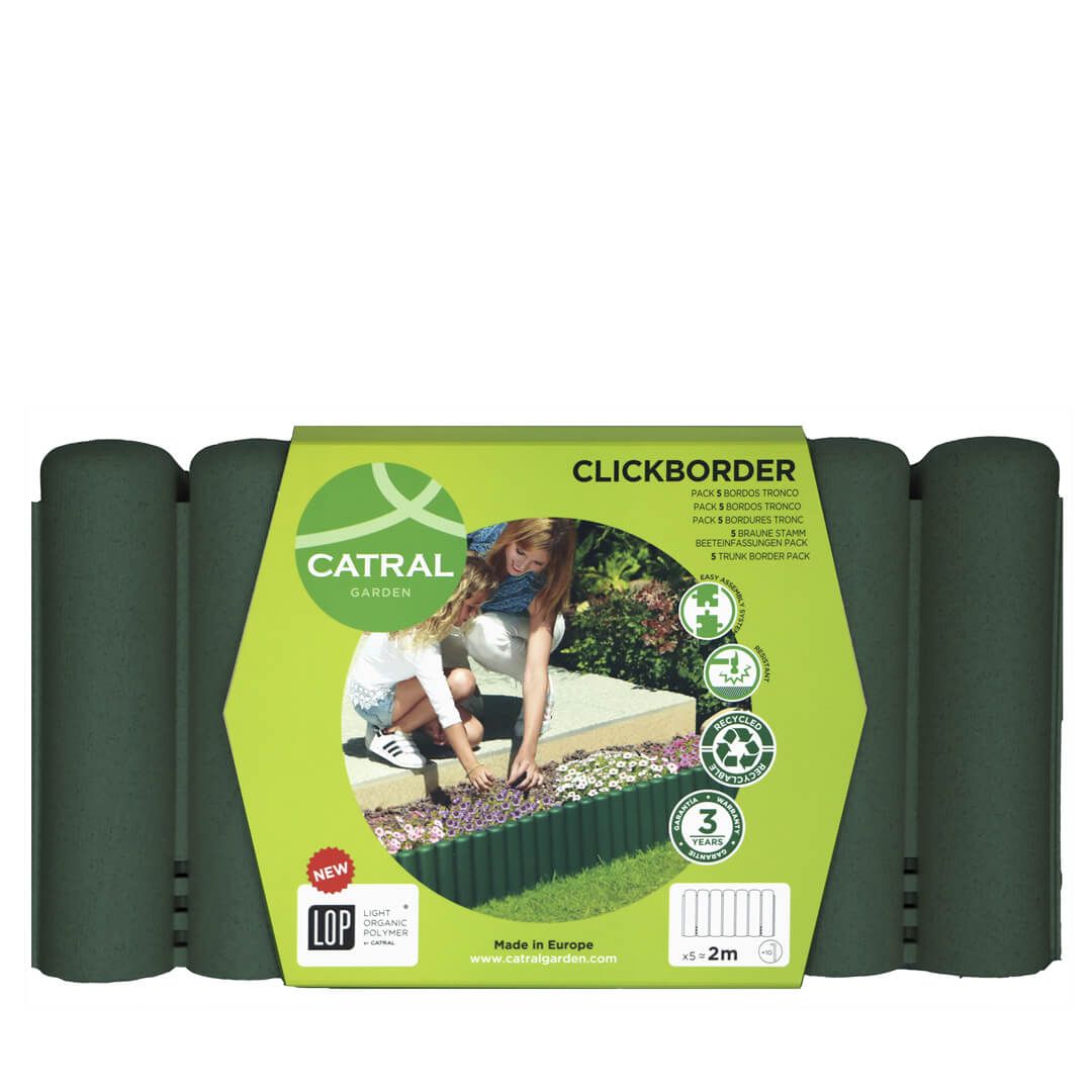 Lot de 5 bordures de coffre ClickBorder 40 x 20 cm vertes