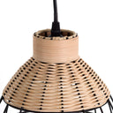 LAMPADA A SOSPENSIONE FEI IN METALLO-RATTAN NERO 22X21 CM