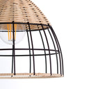 LAMPADA A SOSPENSIONE FEI IN METALLO-RATTAN NERO 22X21 CM