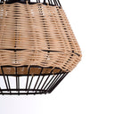 LAMPARA COLGANTE SHARPEY METAL-RATTAN NEGRO 31X20 CM