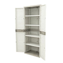 Armario con division beige 4 estantes 70x41x176 cm