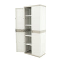 Armoire beige à 4 étagères, 70 x 41 x 176 cm