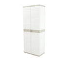 Armoire beige à 4 étagères, 70 x 41 x 176 cm
