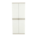 Armario con division beige 4 estantes 70x41x176 cm