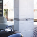 Armario con division beige 4 estantes 70x41x176 cm