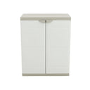 Armadio di media altezza con 2 ripiani, beige, 70x41x88 cm