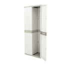 Armario con division escobero beige 70x41x176 cm