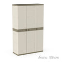 Armoire à balais à 3 portes, 105 x 41 x 176 cm, beige