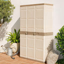 Armoire à balais à 3 portes, 105 x 41 x 176 cm, beige
