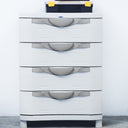Commode à 4 tiroirs, 70 x 45 x 100 cm, beige