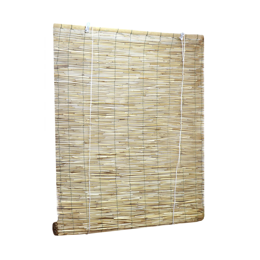 Estor de bambú pelado en tonos claros y oscuros para decoración de interiores, varias medidas disponibles.