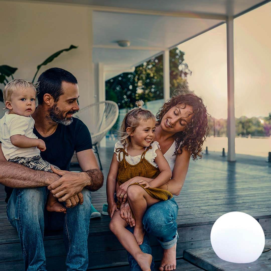 LAMPARA ESFERICA LED CON CABLE BULY Ø30X26 CM