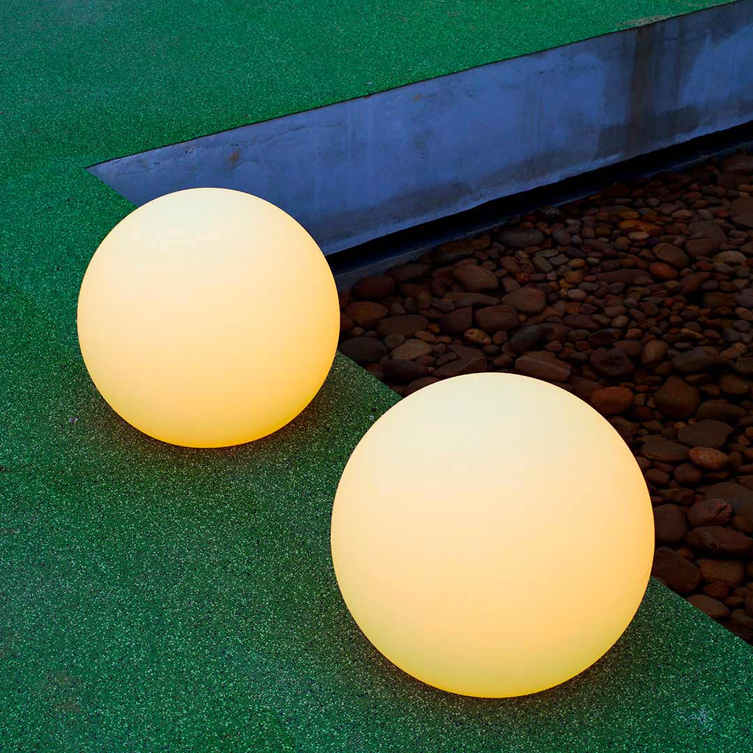 LAMPARA ESFERICA LED CON BATERIA BULY Ø30X26 CM
