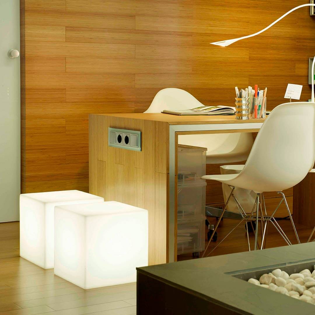 CUBO LED LUMINOSO CON CAVO CUBY 32 32X32X32 CM