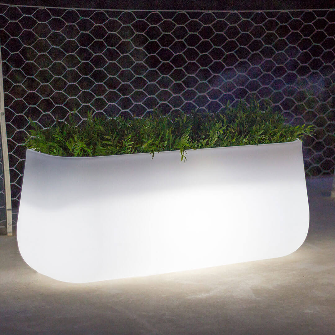 FIORIERA MINIMALISTA CON LUCE LED E CAVO CAMELLIA GRANDE 40X98X39 CM