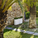 FIORIERA RETTANGOLARE IN CANNA 80 80X32X80 CM BIANCA