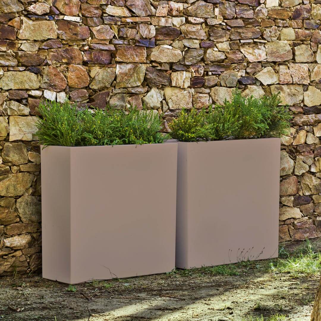 FIORIERA RETTANGOLARE IN CANNA 80 80X32X80 CM TORTORA