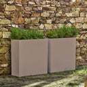 FIORIERA RETTANGOLARE IN CANNA 80 80X32X80 CM TORTORA