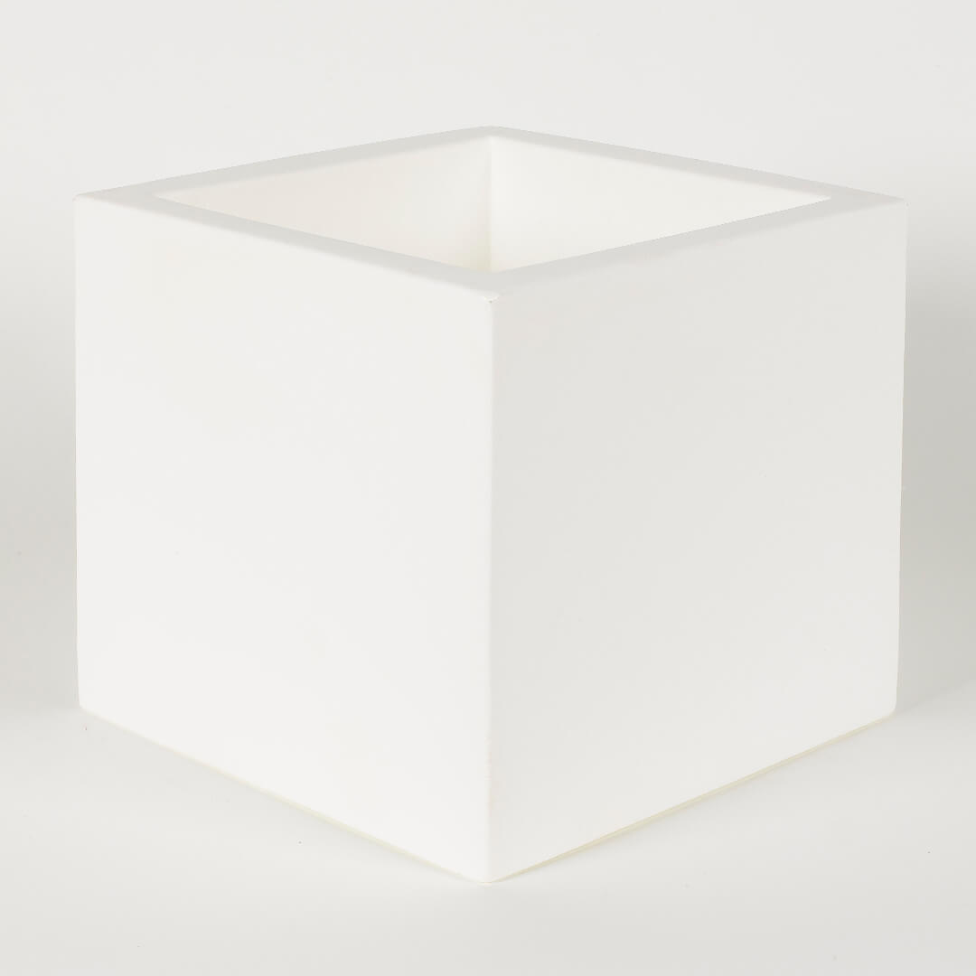VASO QUADRATO DARCISSUS 40X40X36 CM BIANCO