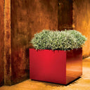Fioriera autoirrigante Ø42X40 CM STEEL PLUS Rosso